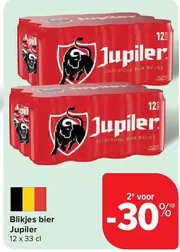 Carrefour Blikjes bier Jupiler aanbieding