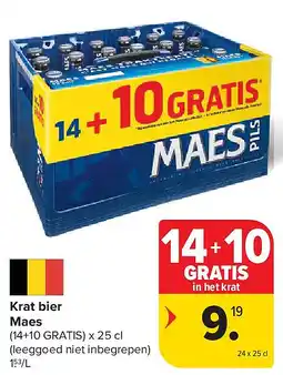 Carrefour Krat bier Maes aanbieding