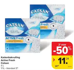 Carrefour Kattenbakvulling Active Fresh Catsan aanbieding