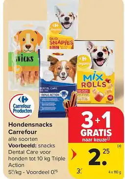 Carrefour Hondensnacks Carrefour aanbieding
