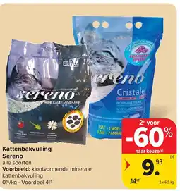 Carrefour Kattenbakvulling Sereno aanbieding