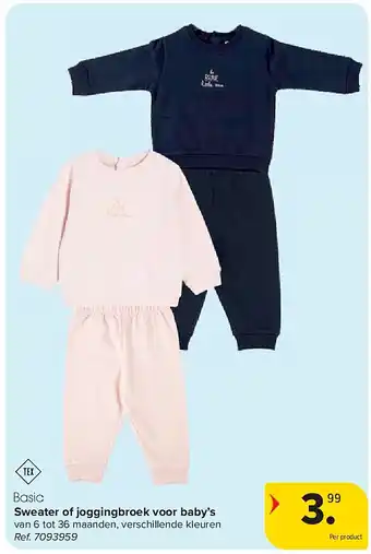 Carrefour Sweater of joggingbroek voor baby’s aanbieding