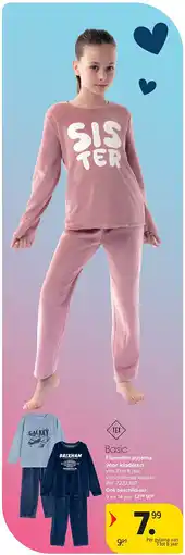 Carrefour Fluwelen pyjama voor kinderen aanbieding