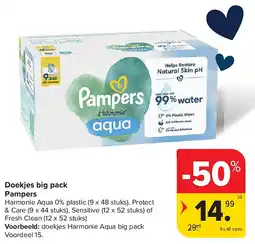 Carrefour Doekjes big pack Pampers aanbieding