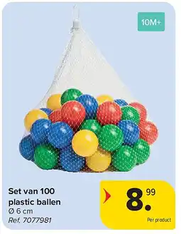 Carrefour Set van 100 plastic ballen aanbieding