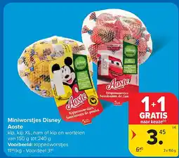 Carrefour Miniworstjes Disney Aoste aanbieding