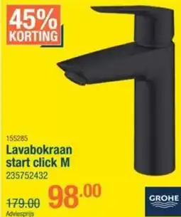 Cevo Grohe Lavabokraan start click M aanbieding