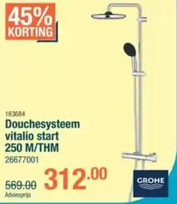 Cevo Grohe Douchesysteem vitalio start 250 M/THM aanbieding