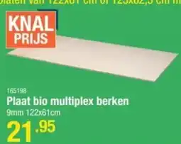 Cevo Plaat bio multiplex berken aanbieding