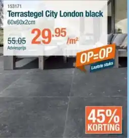 Cevo Terrastegel City London black aanbieding