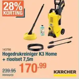 Cevo Karcher Hogedrukreiniger K3 Home + rioolset 7,5m aanbieding