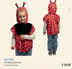 Multi bazar Kinderponcho lieveheersbeestje aanbieding