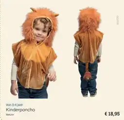 Multi bazar Kinderponcho leeuw aanbieding