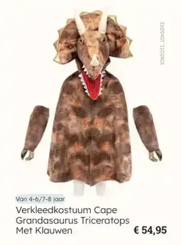 Multi bazar Verkleedkostuum Cape Grandasaurus Triceratops Met Klauwen aanbieding