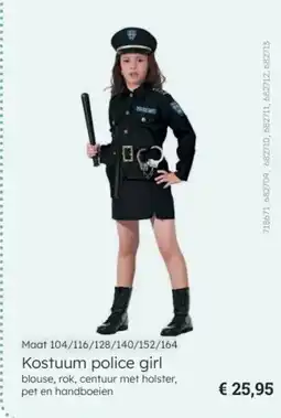 Multi bazar Kostuum police girl aanbieding