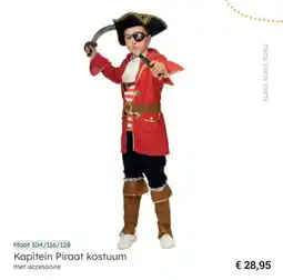 Multi bazar Kapitein Piraat kostuum met accessoire aanbieding