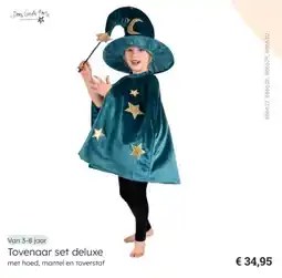 Multi bazar Tovenaar set deluxe met hoed, mantel en toverstaf aanbieding