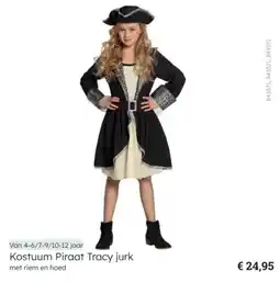 Multi bazar Kostuum Piraat Tracy jurk met riem en hoed aanbieding
