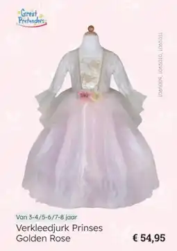 Multi bazar Verkleedjurk Prinses Golden Rose aanbieding