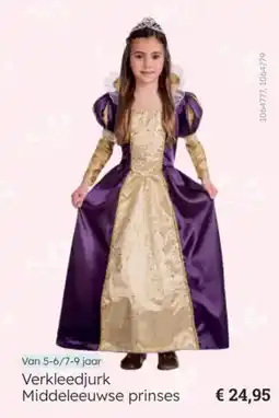 Multi bazar Verkleedjurk Middeleeuwse prinses aanbieding