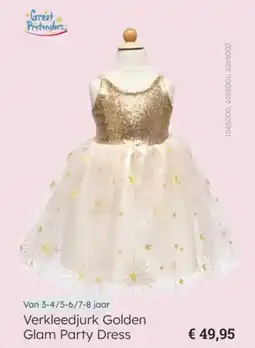 Multi bazar Verkleedjurk Golden Glam Party Dress aanbieding
