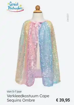 Multi bazar Verkleedkostuum Cape Sequins Ombre aanbieding