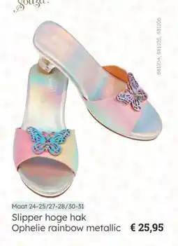 Multi bazar Slipper hoge hak Ophelie rainbow metallic aanbieding