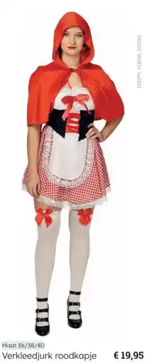 Multi bazar Verkleedjurk roodkapje aanbieding