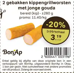 Bon Ap Gebakken kippengrillworsten met jonge gouda aanbieding