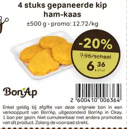 Bon Ap Gepaneerde kip ham-kaas aanbieding
