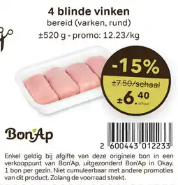 Bon Ap Blinde vinken aanbieding