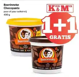 Spar Boerinneke Chocopasta puur of puur suikervrij aanbieding