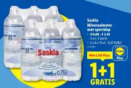 Lidl Saskia Mineraalwater met sportdop aanbieding