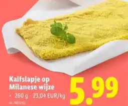 Lidl Kalfslapje op milanese wijze aanbieding