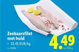 Lidl Zeebaarsfilet met huid aanbieding