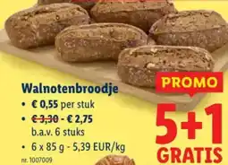 Lidl Walnotenbroodje aanbieding