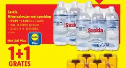 Lidl Saskia mineraalwater met sportdop aanbieding