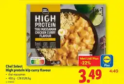 Lidl Chef select high protein kip curry flavour aanbieding