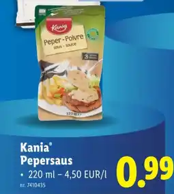 Lidl Kania pepersaus aanbieding