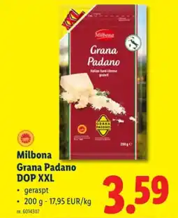Lidl Milbona grana padano DOP XXL aanbieding