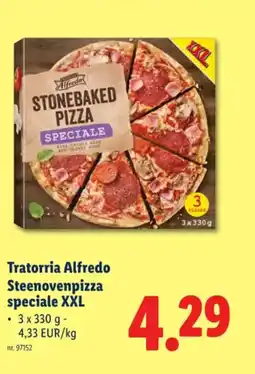 Lidl Tratorria Alfredo Steenovenpizza speciale XXL aanbieding