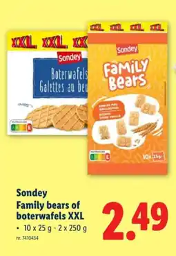 Lidl Sondey Family bears of boterwafels XXL aanbieding