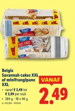 Lidl Belgix Savannah cakes XXL of minifrangipane XXL aanbieding