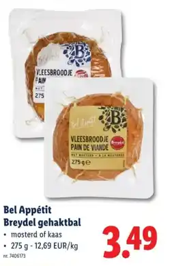 Lidl Bel appétit breydel gehaktbal aanbieding