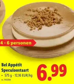 Lidl Bel appétit speculoostaart aanbieding