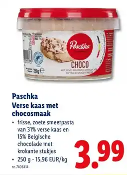 Lidl Paschka verse kaas met chocosmaak aanbieding