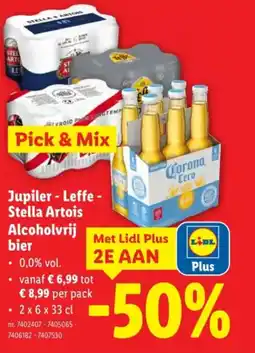 Lidl Jupiler Leffe Stella Artois Alcoholvrij bier aanbieding
