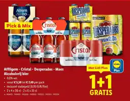 Lidl Affligem cristal desperados maes alcoholvrij bier aanbieding