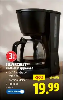 Lidl Silvercrestor koffiezetapparaat aanbieding
