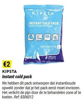 Decathlon Kipsta instant cold pack aanbieding